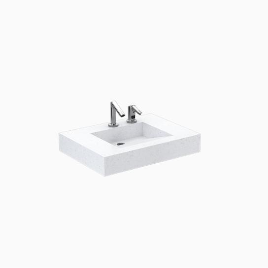 SloanStone® Quartz 1-Station Wall-Mounted Gradient Sink